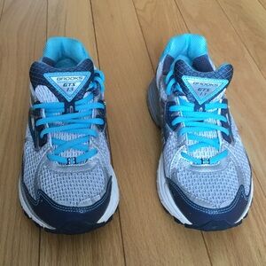 Brooks GTS 13 Adrenaline Aqua Blue and Gray Athletic Women’s Shoes